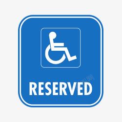 蓝色轮椅蓝色残疾人标志高清图片