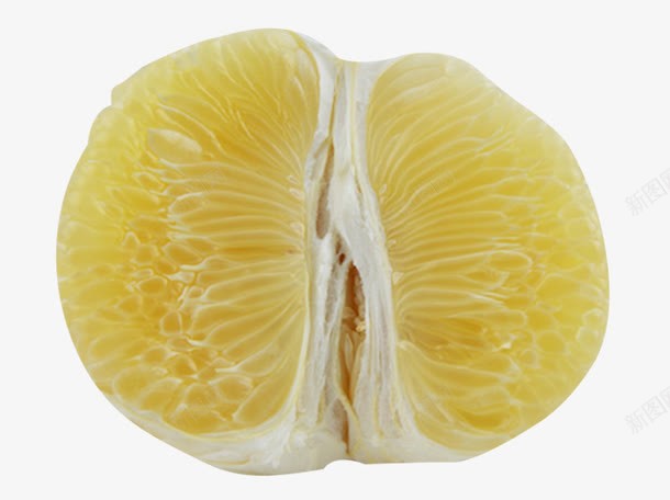 一半青柚黄色果肉png免抠素材_新图网 https://ixintu.com 绿皮青柚 青柚 黄心柚子