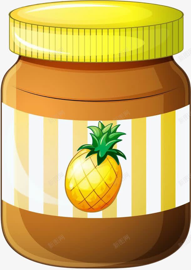 菠萝罐头png免抠素材_新图网 https://ixintu.com 创意设计 图案设计 罐头 菠萝