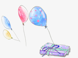 水彩气球书素材