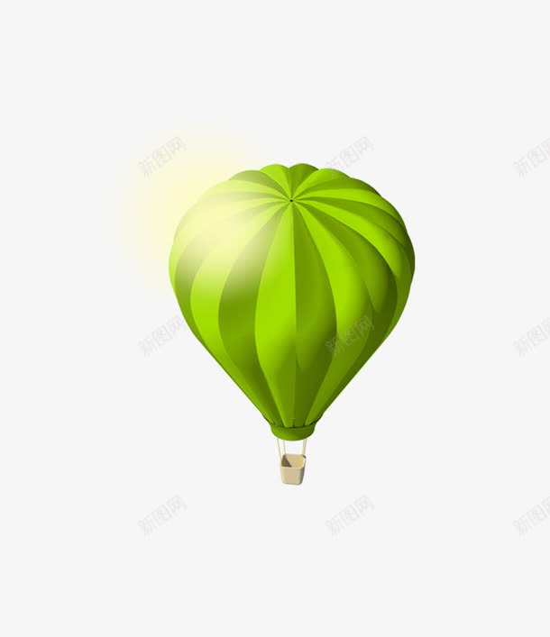 绿色气球png免抠素材_新图网 https://ixintu.com 卡通 气球 漂浮物 热气球 绿色气球