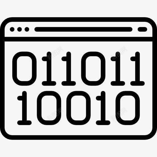 二进制代码图标png_新图网 https://ixintu.com 工具和用具 数字 浏览器 编程语言 计算机