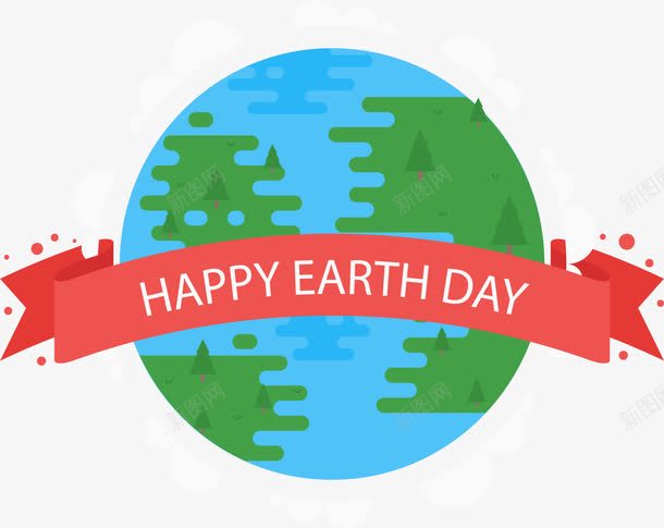 世界地球保护日png免抠素材_新图网 https://ixintu.com 世界地球日 环保日 矢量素材 绿色地球 蓝色地球