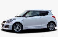 微型轿车白色铃木高清图片