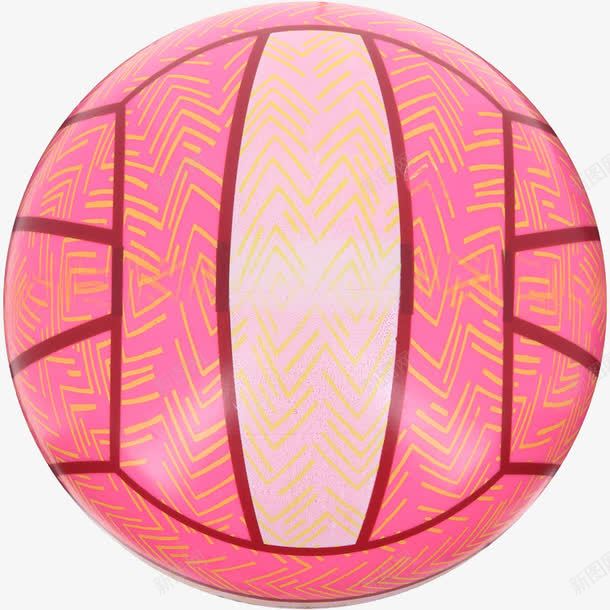 粉色沙滩排球png免抠素材_新图网 https://ixintu.com 体育用品 实物 排球素材 沙滩排球 粉色排球