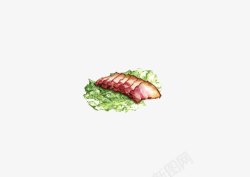 手绘红烧肉素材