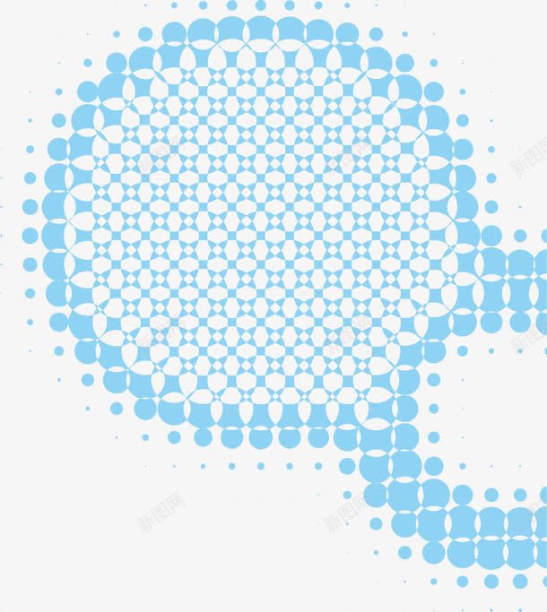 手绘蓝色几何圆形图案png免抠素材_新图网 https://ixintu.com 几何 图案 圆形 手绘 蓝色