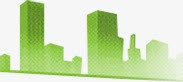 绿色城市建筑剪影png免抠素材_新图网 https://ixintu.com 剪影 城市 建筑 绿色