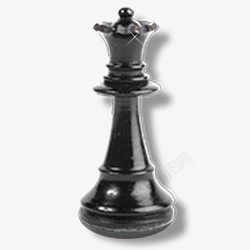 黑棋子国际象棋素材