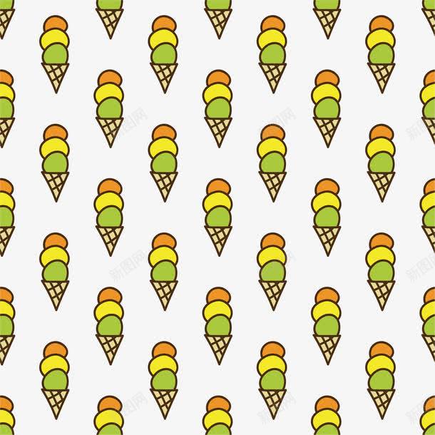 手绘冰淇淋背景png免抠素材_新图网 https://ixintu.com 冰淇淋 创意 卡通 可爱 彩色 手绘的 矢量的 简单 背景