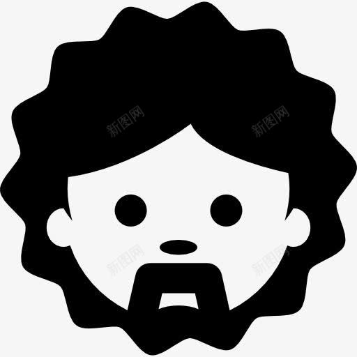 男人的脸卷曲的头发和胡子图标png_新图网 https://ixintu.com 人 卷曲 男人的脸 胡子