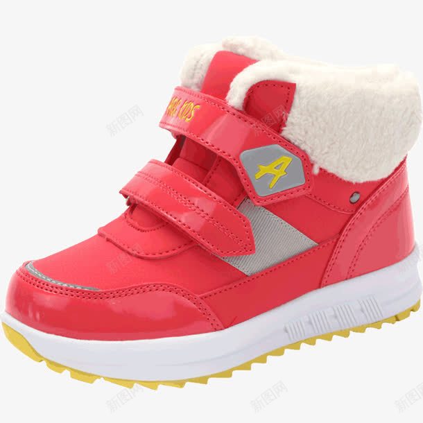 红色女童鞋子png免抠素材_新图网 https://ixintu.com 产品实物图 保暖鞋 女孩 童鞋 红色 鞋子