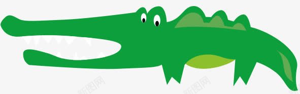 小鳄鱼png免抠素材_新图网 https://ixintu.com 动物 卡通 矢量动物 鳄鱼