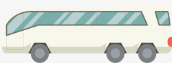 灰白色旅游季巴士矢量图素材