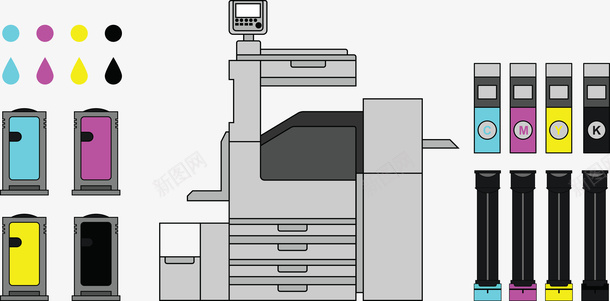 拷贝灰色墨盒复印机矢量图ai免抠素材_新图网 https://ixintu.com 墨盒 复印机 拷贝 灰色 矢量图