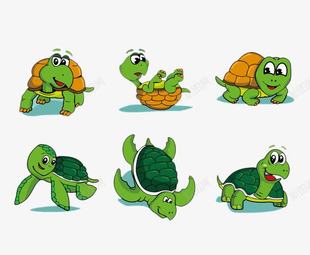 绿色小乌龟png免抠素材_新图网 https://ixintu.com 乌龟 动物 卡通 小动物