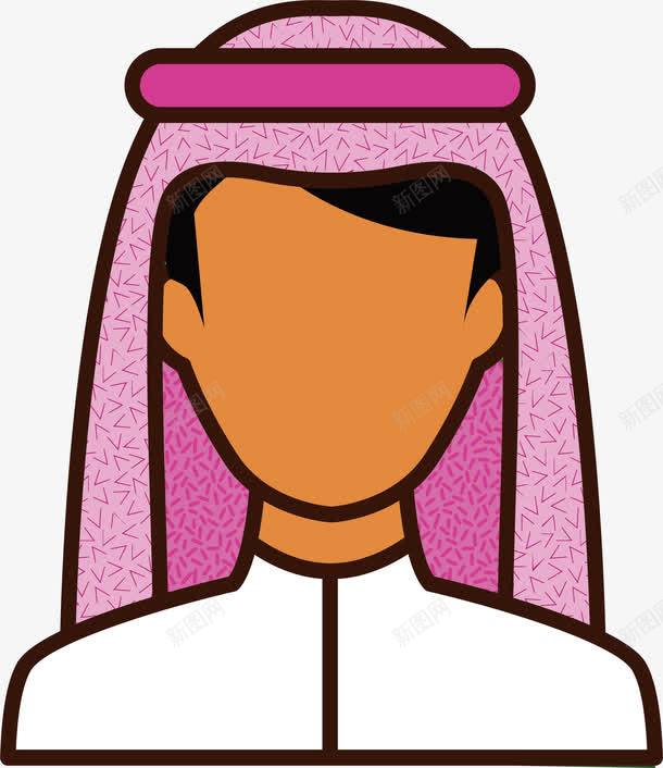 粉色头巾阿拉伯人png免抠素材_新图网 https://ixintu.com 伊斯兰教 古尔邦节 宰牲节 矢量png 阿拉伯 阿拉伯人 阿拉伯人头像