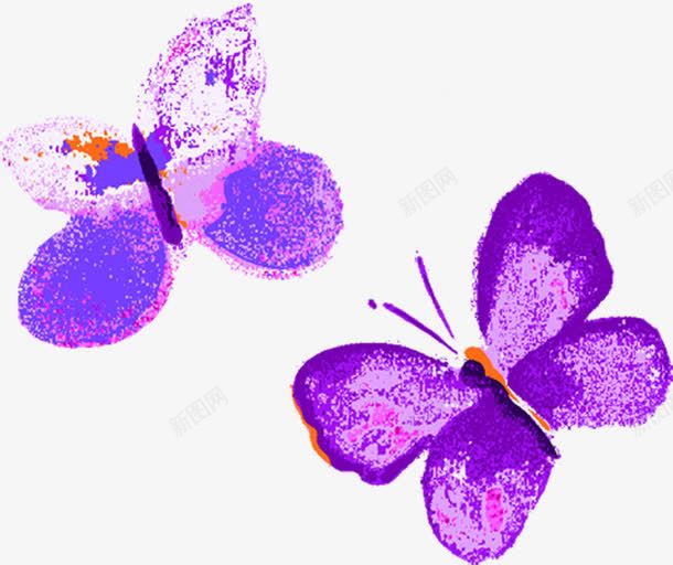 紫色唯美艺术蝴蝶png免抠素材_新图网 https://ixintu.com 紫色 艺术 蝴蝶
