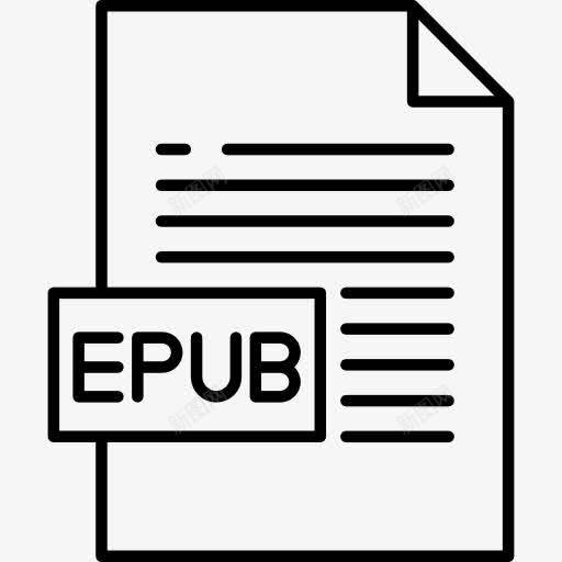 EPUB文件图标png_新图网 https://ixintu.com 图书馆 学习 教育 电子书阅读器 研究 阅读