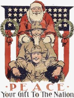 和平战争与圣诞节素材