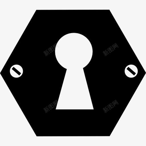 六角形小孔的形状图标png_新图网 https://ixintu.com 六角形 孔 形状 形状工具 钥匙孔 锁孔