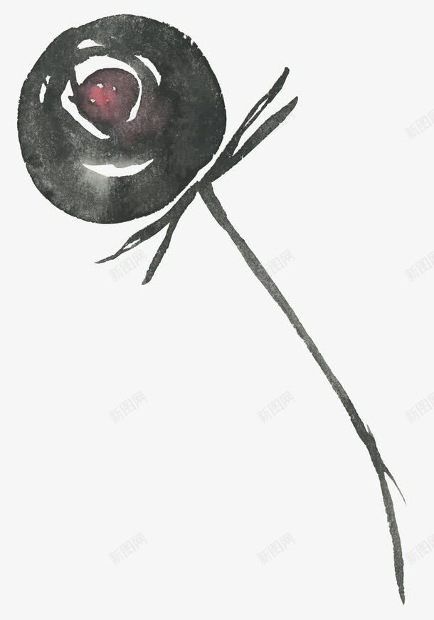 漂浮花朵png免抠素材_新图网 https://ixintu.com 手绘 暗黑玫瑰 花朵 黑玫瑰 黑色