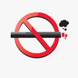 卡通的严禁吸烟的标志素材