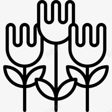 三园林花卉图标图标