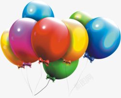 彩色卡通节日可爱气球素材
