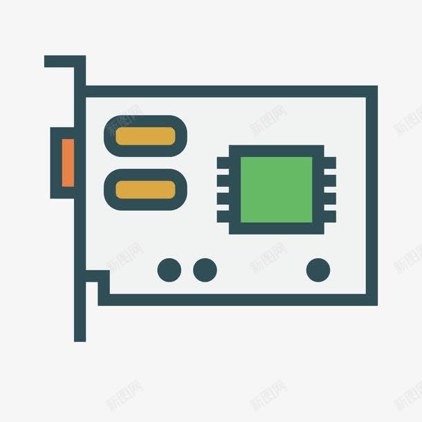灰色芯片图标png_新图网 https://ixintu.com 商务 处理器 扁平化 手绘 灰色 科技 芯片