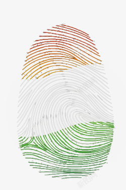 指纹印度独立日矢量图素材
