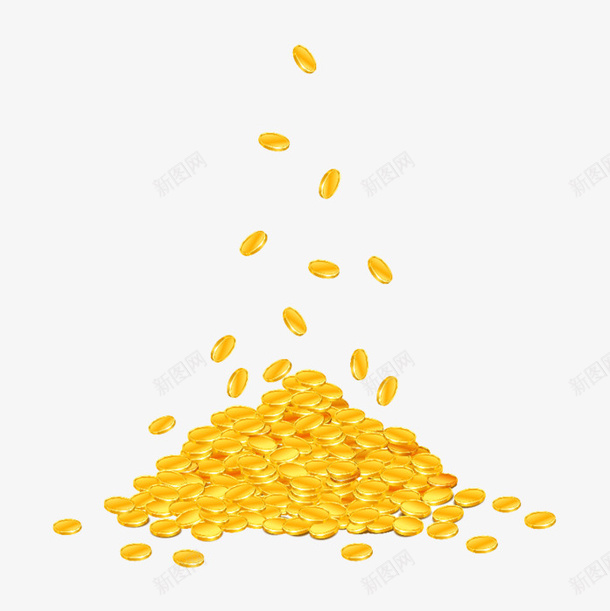 堆积着的金币png免抠素材_新图网 https://ixintu.com 堆积着的金币素材 金币成山