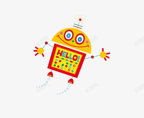 黄色机器人png免抠素材_新图网 https://ixintu.com 可爱的机器人 放飞的机器人 机器人 黄色的机器人