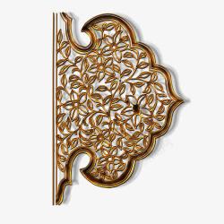 铜色花纹古典装饰素材