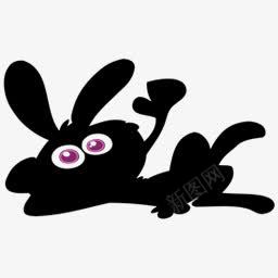 小黑兔躺下图标png_新图网 https://ixintu.com 图标 小黑 躺下