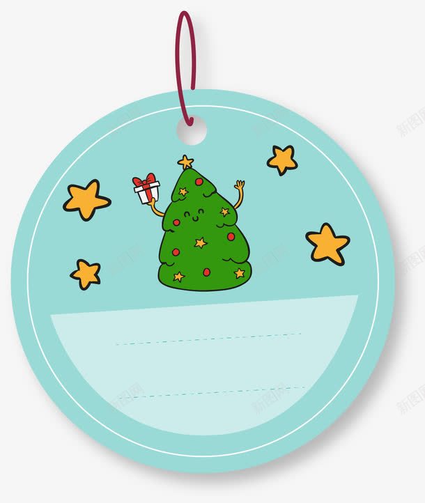 圣诞树吊卡png免抠素材_新图网 https://ixintu.com 可爱 吊卡 圣诞树 标签