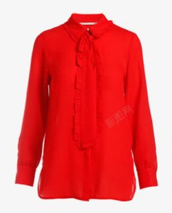 雪纺衬衫红色衬衫高清图片