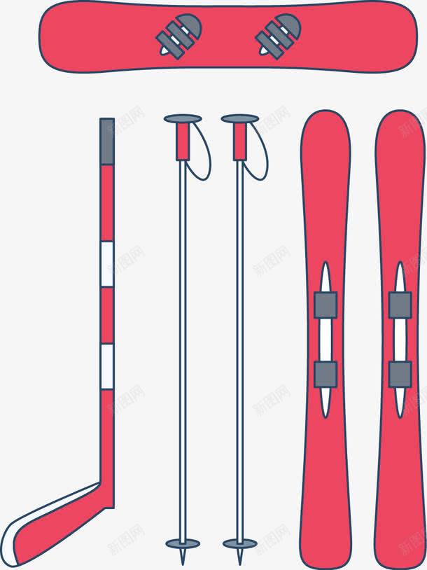 滑雪工具png免抠素材_新图网 https://ixintu.com 冬季运动 工具 滑雪 运动器材