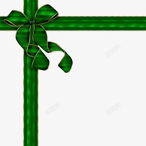 绿色丝带png免抠素材_新图网 https://ixintu.com 丝带 圣诞节 礼物 绿色 蝴蝶结