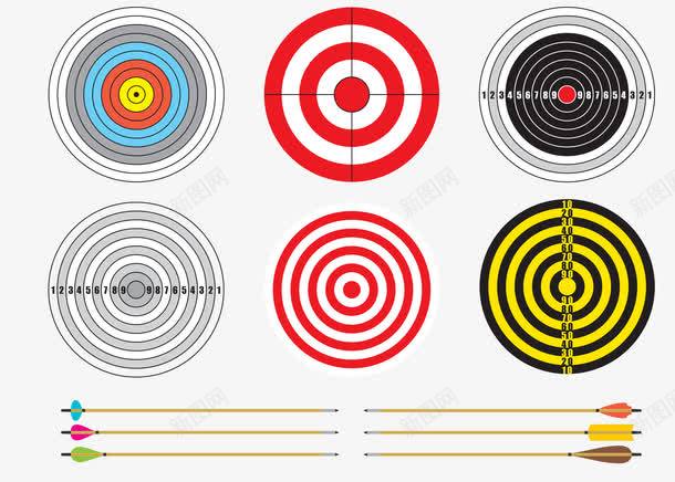 箭靶弓箭png免抠素材_新图网 https://ixintu.com 弓箭 箭靶