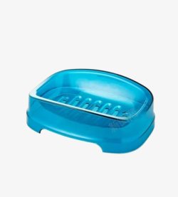 蓝色肥皂盒双层塑料蓝色肥皂盒高清图片
