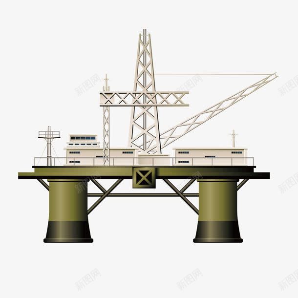 海上油井png免抠素材_新图网 https://ixintu.com 开采石油 油井 海上油井 钻油井