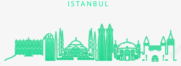 绿色光效伊斯坦布尔png免抠素材_新图网 https://ixintu.com 伊斯坦布尔 梦幻光效