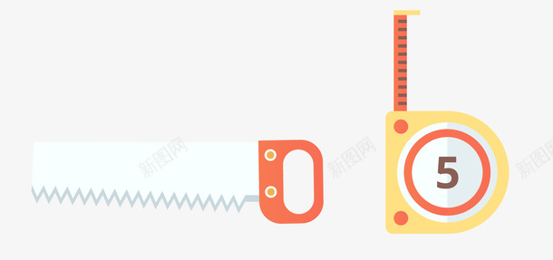 锯子尺子矢量图eps免抠素材_新图网 https://ixintu.com 尺子 测量工具 矢量素材 锯子 矢量图