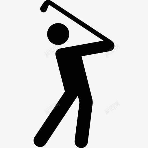高尔夫球员图标png_新图网 https://ixintu.com 剪影的人 多项运动 球员 球类运动 运动 高尔夫