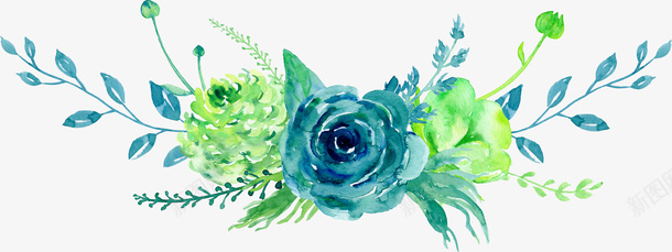 墨绿色花朵png免抠素材_新图网 https://ixintu.com 卡通 叶子 图案 墨绿 手绘 简图 绿色 花朵 装饰