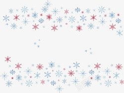 暖冬时节美丽的雪花边框矢量图素材