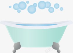 卡通浴缸泡泡素材