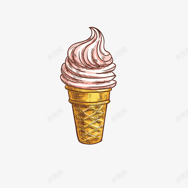 手绘冰淇淋矢量图ai免抠素材_新图网 https://ixintu.com 冰淇淋 卡通 手绘 蛋糕 雪糕 矢量图
