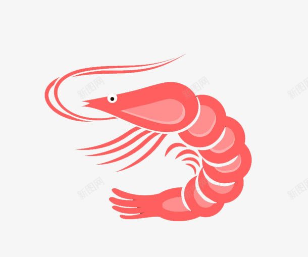 红色的虾png免抠素材_新图网 https://ixintu.com 好吃的 红虾 食物 鲜虾